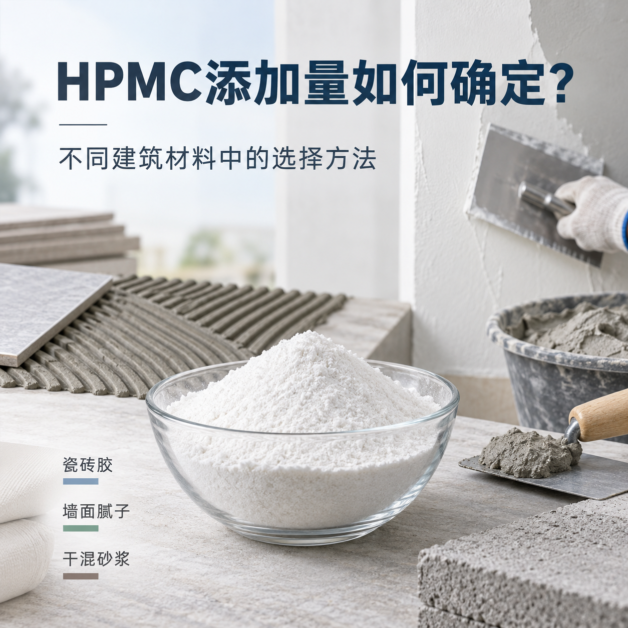 HPMC在建筑材料中的添加量如何确定？不同应用体系的选择方法